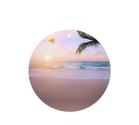 Phayah Ambientador de coche con aroma a lavanda y playa tropical, con forma redonda, para colgar, tarjeta perfumada, 4 unidades, para coche, armario, cajón, eliminar