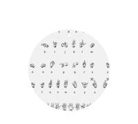 Phayah Ambientador de coche con diseño de alfabeto de lengua de señas, aroma a lavanda, tarjeta de forma redonda, para colgar, tarjeta perfumada, 6 piezas para coches, armarios, zapatos