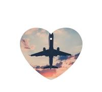 Phayah Ambientador de coche con diseño de atardecer y cielo de avión, aroma a lavanda, tarjeta con forma de corazón, para colgar, 6 unidades, para coches, armarios, zapatos