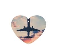 Phayah Ambientador de coche con diseño de atardecer y cielo de avión, aroma a lavanda, tarjeta con forma de corazón, para colgar, 4 unidades, para coches, armarios, zapatos