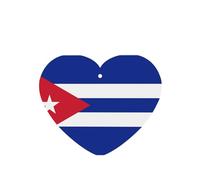 Phayah Ambientador de coche con diseño de bandera cubana con aroma a lavanda, tarjeta en forma de corazón, tarjeta perfumada colgante, 6 piezas para cajones de armario de automóviles