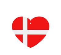 Phayah Ambientador de coche con diseño de bandera danesa de Dinamarca, aroma a lavanda, tarjeta con forma de corazón, 6 unidades, para colgar en el armario del coche, cajón