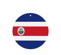 Phayah Ambientador de coche con diseño de bandera de Costa Rica con aroma a lavanda, tarjeta de forma redonda, para colgar, tarjeta perfumada, 6 unidades, para coche, armario, cajón