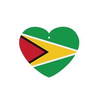 Phayah Ambientador de coche con diseño de bandera de Guyana con aroma a lavanda, tarjeta en forma de corazón, tarjeta perfumada colgante, 6 piezas para cajones de armario de automóviles