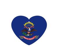 Phayah Ambientador de coche con diseño de bandera del estado de Dakota del Norte, aroma de lavanda, tarjeta con forma de corazón, tarjeta perfumada colgante, 4 piezas para cajones de armario de