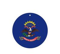 Phayah Ambientador de coche con diseño de bandera del estado de Dakota del Norte, aroma de lavanda, tarjeta de forma redonda, para colgar, tarjeta perfumada, 6 unidades, para cajones de armario de