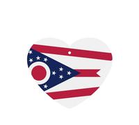 Phayah Ambientador de coche con diseño de bandera del estado de Ohio con aroma a lavanda, tarjeta con forma de corazón, para colgar, 4 unidades, para cajones de armario de automóviles