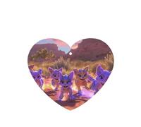 Phayah Ambientador de coche con diseño de bestia de dibujos animados, aroma de lavanda, tarjeta con forma de corazón, tarjeta perfumada colgante, 6 piezas para cajones de armario de automóviles