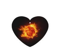 Phayah Ambientador de coche con diseño de bola de fuego de sol, aroma a lavanda, tarjeta con forma de corazón, tarjeta perfumada colgante, 6 piezas para cajones de armario de automóviles