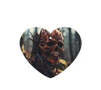 Phayah Ambientador de coche con diseño de calavera tallada en árbol, aroma a lavanda, tarjeta con forma de corazón, tarjeta perfumada colgante, 4 piezas para cajones de armario de automóviles