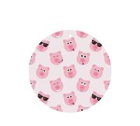 Phayah Ambientador de coche con diseño de cara de cerdo rosa, aroma a lavanda, tarjeta de forma redonda, para colgar, tarjeta perfumada, 6 unidades, para coche, armario, cajón, eliminar