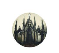 Phayah Ambientador de coche con diseño de castillo de esqueleto antiguo, aroma de lavanda, tarjeta de forma redonda, para colgar, tarjeta perfumada, 4 piezas para cajones de armario de automóviles