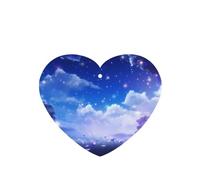 Phayah Ambientador de coche con diseño de cielo azul con aroma a lavanda, tarjeta en forma de corazón, tarjeta perfumada para colgar, 4 piezas para cajones de armario de automóviles