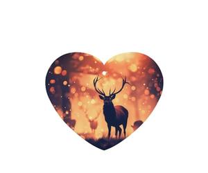 Phayah Ambientador de coche con diseño de ciervo solitario con aroma a lavanda, tarjeta con forma de corazón para colgar, tarjeta perfumada para colgar, 6 piezas para cajones de armario de automóviles