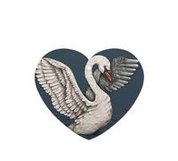Phayah Ambientador de coche con diseño de cisne blanco con aroma a lavanda, tarjeta en forma de corazón, tarjeta perfumada colgante, 4 unidades, para coche, armario, cajón, eliminar