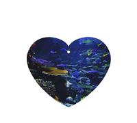 Phayah Ambientador de coche con diseño de colonia de coral bajo el agua, aroma de lavanda, tarjeta con forma de corazón, tarjeta perfumada colgante, 6 piezas para cajones de armario de automóviles