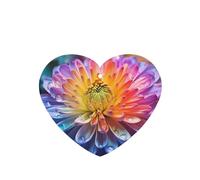 Phayah Ambientador de coche con diseño de crisantemo arcoíris, aroma a lavanda, tarjeta con forma de corazón, para colgar, 4 unidades, para cajones de armario de automóviles
