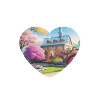 Phayah Ambientador de coche con diseño de cuento de hadas de unicornio, aroma de lavanda, tarjeta con forma de corazón, tarjeta perfumada colgante, 4 piezas para cajones de armario de automóviles