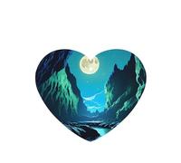 Phayah Ambientador de coche con diseño de cueva de luna de agua, aroma de lavanda, tarjeta con forma de corazón, tarjeta perfumada colgante, 4 piezas para cajones de armario de automóviles