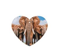 Phayah Ambientador de coche con diseño de elefante africano, aroma a lavanda, tarjeta con forma de corazón, 6 unidades, para cajones de armario de automóviles