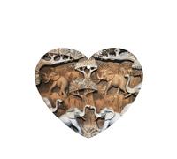Phayah Ambientador de coche con diseño de elefantes de naturaleza, aroma a lavanda, tarjeta en forma de corazón, tarjeta perfumada colgante, 6 piezas para coches, armario, cajón, eliminar