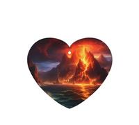 Phayah Ambientador de coche con diseño de erupción de volcán, aroma a lavanda, tarjeta con forma de corazón, para colgar, 6 unidades, para cajones de armario de automóviles
