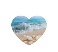 Phayah Ambientador de coche con diseño de estrella de mar de concha de mar de playa, aroma de lavanda, tarjeta con forma de corazón, tarjeta perfumada colgante, 4 piezas para coches, armarios, zapatos