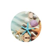 Phayah Ambientador de coche con diseño de estrella de mar de conchas de mar, aroma a lavanda, tarjeta de forma redonda, para colgar, 4 unidades, para coche, armario, zapatos