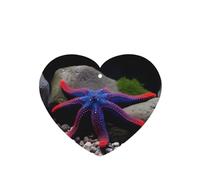 Phayah Ambientador de coche con diseño de estrella de mar de tentáculo rojo con aroma a lavanda, tarjeta perfumada para colgar, 6 piezas para cajones de armario de automóviles