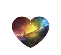 Phayah Ambientador de coche con diseño de estrellas coloridas, aroma a lavanda, tarjeta con forma de corazón, para colgar, 4 unidades, para coche, armario, zapatos