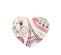 Phayah Ambientador de coche con diseño de flor de la Torre de París, aroma a lavanda, tarjeta con forma de corazón, para colgar, tarjeta perfumada para colgar, 4 piezas para coches, armario, cajón