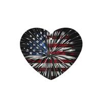 Phayah Ambientador de coche con diseño de fuegos artificiales con diseño de bandera americana, aroma a lavanda, tarjeta en forma de corazón, tarjeta perfumada colgante, 6 piezas para coche, armario