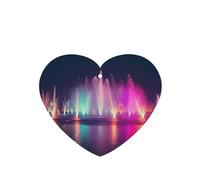 Phayah Ambientador de coche con diseño de fuente musical, aroma a lavanda, tarjeta en forma de corazón, tarjeta perfumada colgante, 6 piezas para cajones de armario de automóviles