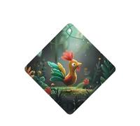 Phayah Ambientador de coche con diseño de gallo de dibujos animados, aroma a lavanda, tarjeta cuadrada para colgar, tarjeta perfumada, 6 piezas para cajones de armario de automóviles