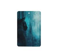 Phayah Ambientador de coche con diseño de gato con espada, aroma a lavanda, tarjeta rectangular para colgar, tarjeta perfumada, 4 piezas para cajones de armario de automóviles