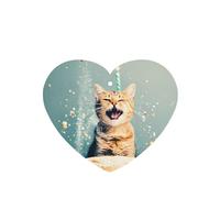 Phayah Ambientador de coche con diseño de gato de batalla con aroma a lavanda, tarjeta en forma de corazón, tarjeta perfumada colgante, 4 piezas para cajones de armario de automóviles