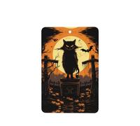 Phayah Ambientador de coche con diseño de gato en cruz con aroma a lavanda, tarjeta rectangular para colgar, tarjeta perfumada, 6 piezas para cajones de armario de automóviles