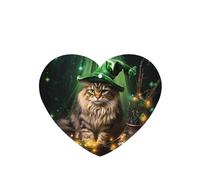 Phayah Ambientador de coche con diseño de gato en sombrero de bruja, aroma de lavanda, tarjeta con forma de corazón, tarjeta perfumada colgante, 4 piezas para cajones de armario de automóviles