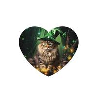 Phayah Ambientador de coche con diseño de gato en sombrero de bruja, aroma de lavanda, tarjeta con forma de corazón, tarjeta perfumada colgante, 6 piezas para cajones de armario de automóviles