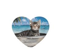 Phayah Ambientador de coche con diseño de gato en un lavabo, aroma a lavanda, tarjeta con forma de corazón, tarjeta perfumada para colgar, 4 piezas para cajones de armario de automóviles