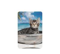 Phayah Ambientador de coche con diseño de gato en un lavabo, aroma a lavanda, tarjeta rectangular para colgar, tarjeta perfumada, 6 piezas para cajones de armario de automóviles