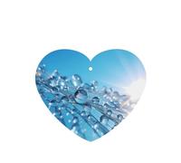 Phayah Ambientador de coche con diseño de gotas de rocío de cristal, aroma a lavanda, tarjeta con forma de corazón, para colgar, 4 unidades, para cajones de armario de automóviles