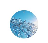 Phayah Ambientador de coche con diseño de gotas de rocío de cristal, aroma a lavanda, tarjeta de forma redonda, para colgar, tarjeta perfumada, 6 piezas para cajones de armario de automóviles