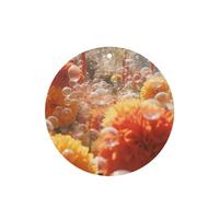 Phayah Ambientador de coche con diseño de hortensias de burbujas, aroma a lavanda, forma redonda, tarjeta perfumada colgante, 4 piezas para cajones de armario de automóviles