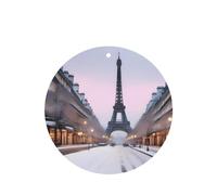 Phayah Ambientador de coche con diseño de la Torre Eiffel con aroma a lavanda, diseño de escena de invierno, tarjeta perfumada colgante, 4 piezas para coches, armario, zapatos