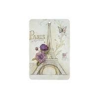 Phayah Ambientador de coche con diseño de la Torre Eiffel de dibujos animados con aroma a lavanda, tarjeta rectangular para colgar, tarjeta perfumada para colgar, 6 piezas para coche, armario, cajón