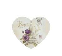Phayah Ambientador de coche con diseño de la Torre Eiffel de dibujos animados con aroma a lavanda, tarjeta con forma de corazón, tarjeta perfumada colgante, 6 unidades, para coche, armario, cajón