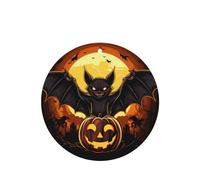 Phayah Ambientador de coche con diseño de lámpara de calabaza y murciélago, aroma de lavanda, tarjeta de forma redonda, para colgar, tarjeta perfumada, 6 piezas para cajones de armario de automóviles