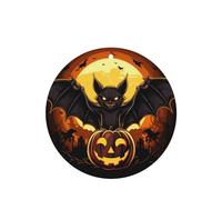 Phayah Ambientador de coche con diseño de lámpara de calabaza y murciélago, aroma de lavanda, tarjeta de forma redonda, para colgar, 4 unidades, para cajones de armario de automóviles