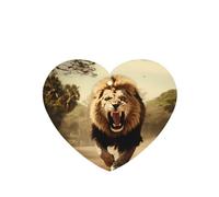 Phayah Ambientador de coche con diseño de león rugido de lavanda, tarjeta con forma de corazón, tarjeta perfumada colgante, 4 piezas para cajones de armario de automóviles